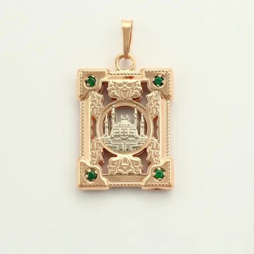 Мусульманская подвеска, Золото 585, ККЗ.27/Мечеть/з585