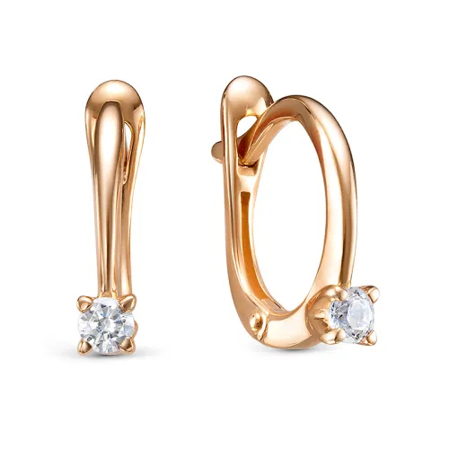 Детские серьги,  Золото 585, 1207450 Детские серьги,  Золото 585, 1207450