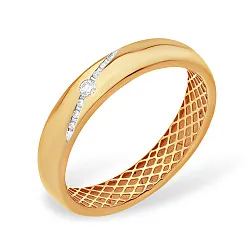 Обручальное кольцо,  Золото 585,  , Бриллиант Т1042-120