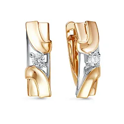 Серьги, Золото 585, Фианит 1200584