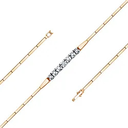 Браслет фантазийный Золото 585 
 , Бриллиант Бр112-6667-17