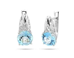 Серьги, Серебро 925, Топаз 628342 Серьги, Серебро 925, Топаз 628342