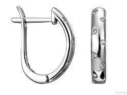 Серьги, Серебро 925, Фианит LLE 386 Серьги, Серебро 925, Фианит LLE 386
