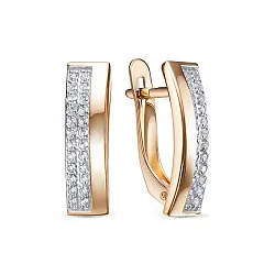 Серьги, Золото 585, Фианит 1208049