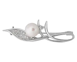  Брошь Серебро 925, Жемчуг 657042