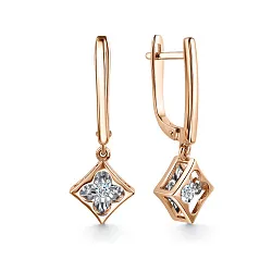 Серьги, Золото 585, Бриллиант 02-11-5957-11-00-1