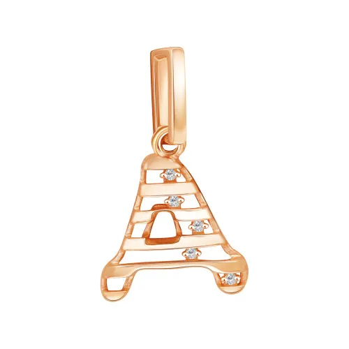 Подвеска буква А,  Золото 585, 04-63-0237-00