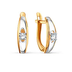 Серьги, Золото 585, Фианит Т14202В253 Серьги, Золото 585, Фианит Т14202В253
