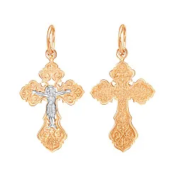 Подвеска крест, Золото 585 03-3544 Подвеска крест, Золото 585 03-3544