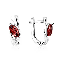 Серьги, Серебро 925, Гранат 2340155498