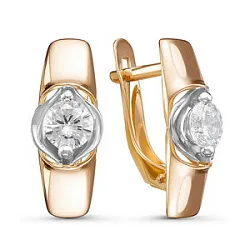 Серьги, Золото 585, Фианит 127718 Серьги, Золото 585, Фианит 127718