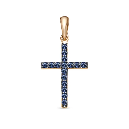 Подвеска крест, Золото 585, 5-2780-106-3К-Сап Подвеска крест, Золото 585, 5-2780-106-3К-Сап