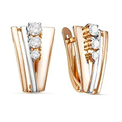 Серьги, Золото 585, Фианит 2273607 1 1 1