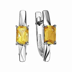 Серьги, Серебро 925, Цитрин С622-6068Ц