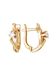 Серьги, Золото 585, Бриллиант 64010080