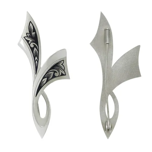 10050322А05 брошь "Музыка ветра" Серебро 925, 10050322А05