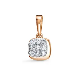 Подвеска фантазийная,  Золото 585, Фианит 0305813 Подвеска фантазийная,  Золото 585, Фианит 0305813