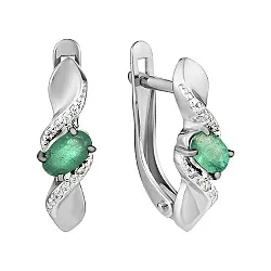 Серьги, Золото 585, Изумруд С215-4573ГТИ Серьги, Золото 585, Изумруд С215-4573ГТИ