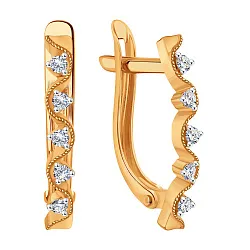 Серьги, Золото 585, Фианит Т14202Г217 Серьги, Золото 585, Фианит Т14202Г217