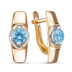 Серьги, Золото 585, Топаз 324883 Серьги, Золото 585, Топаз 324883