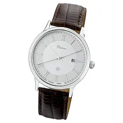 Часы,  Серебро 925, коричневый КЗМ 52300