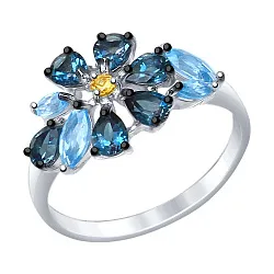 Кольцо Серебро 925, Топаз 92011403 Кольцо Серебро 925, Топаз 92011403