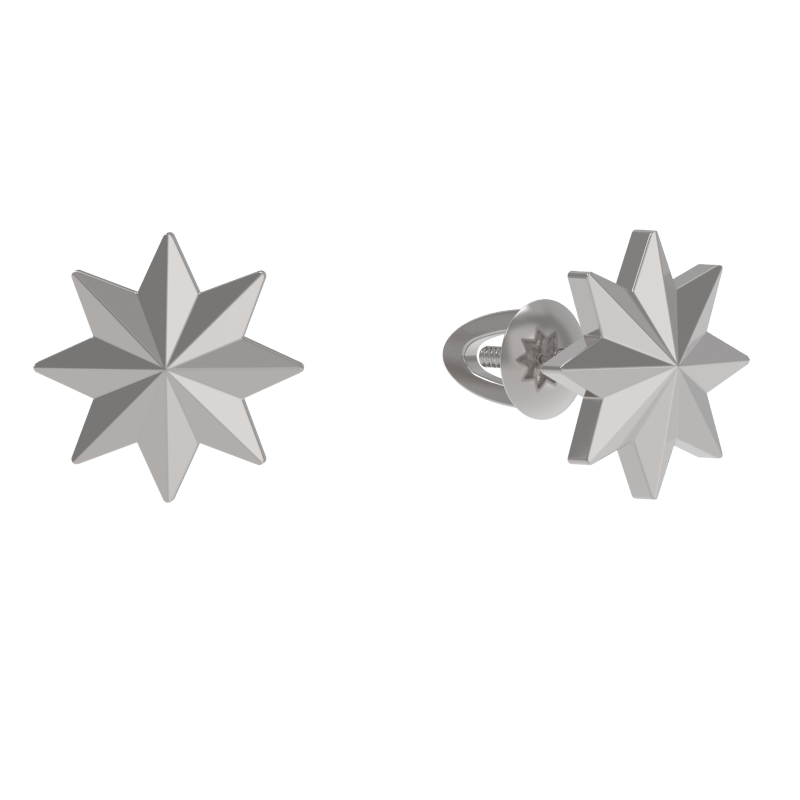 Серьги пусеты-гвоздики, Серебро 925, 1037742-00000