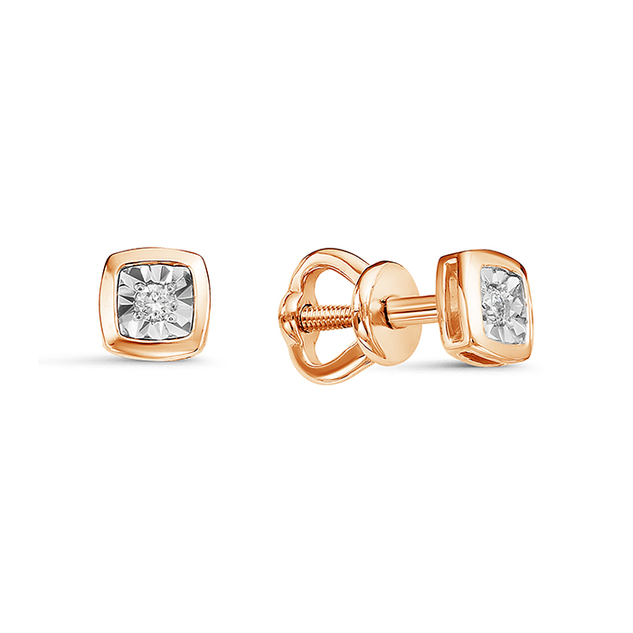 Серьги пусеты-гвоздики, Золото 585, С0707-120