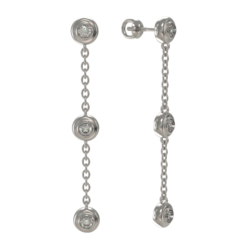 Серьги пусеты-гвоздики, Серебро 925, 1033632-01210