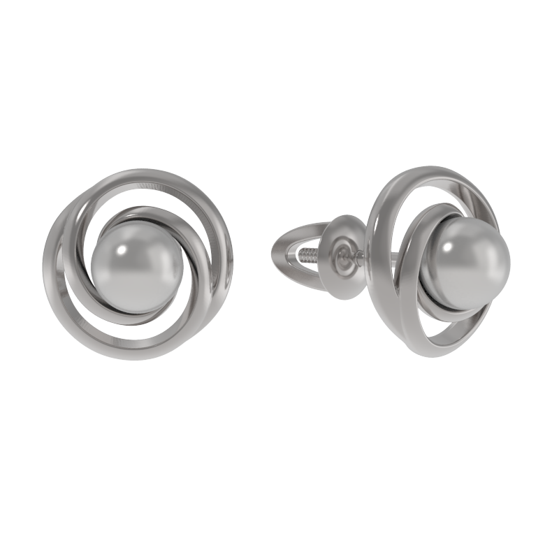 Серьги пусеты-гвоздики, Серебро 925, 1037202-01250-2S