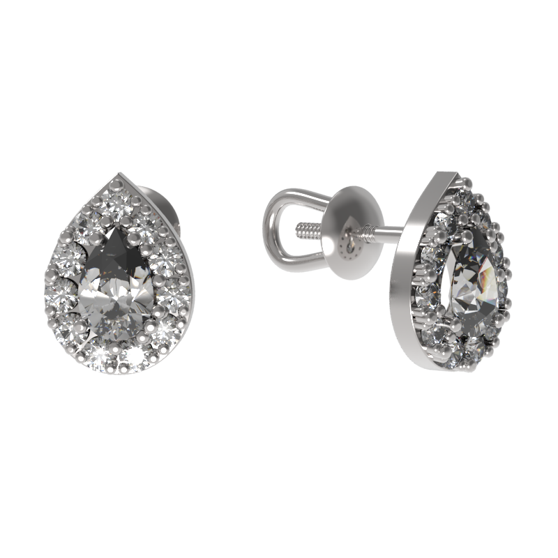 Серьги пусеты-гвоздики, Серебро 925, 1035892-01110