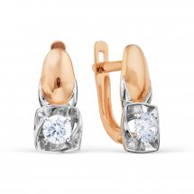 Серьги, Золото 585, Фианит Т142028874