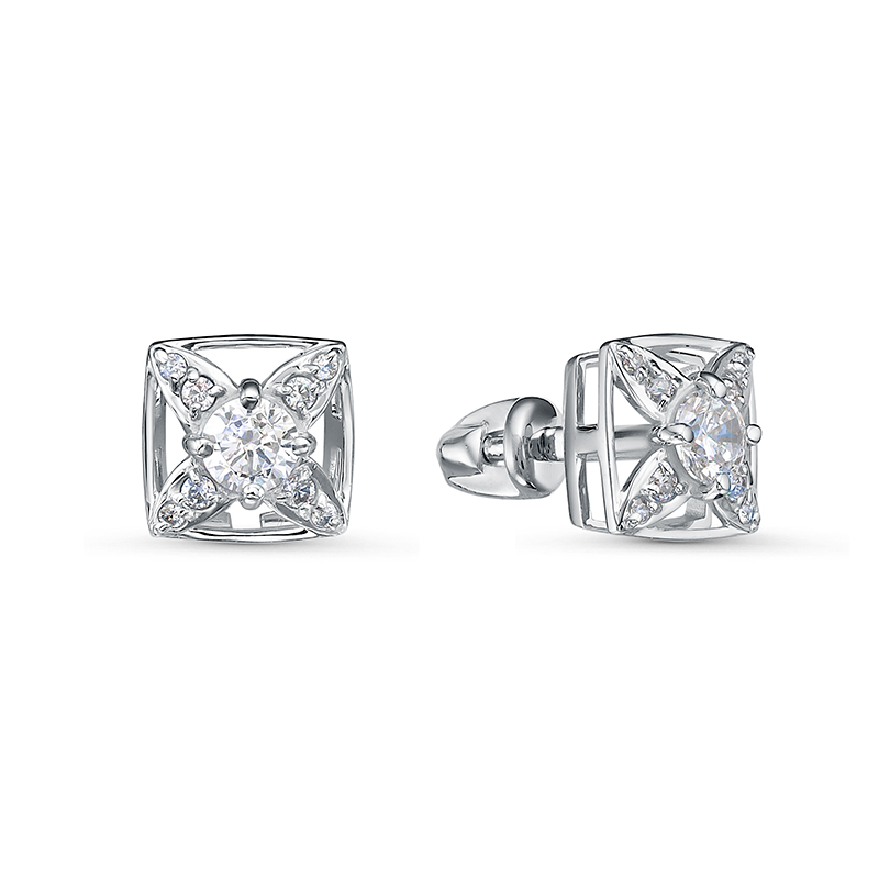 Серьги пусеты-гвоздики, Золото 585, б0506645