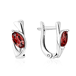 Серьги, Серебро 925, Гранат 2340155498