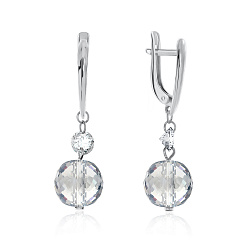Серьги, Серебро 925, Хрусталь горный 2340520625