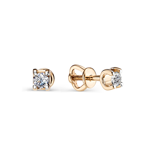 Серьги пусеты-гвоздики, Золото 585, С0149-120