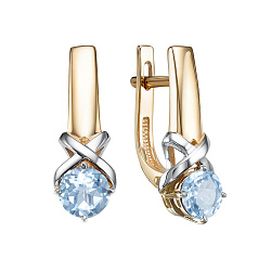 Серьги, Золото 585, Топаз С122-6906Т