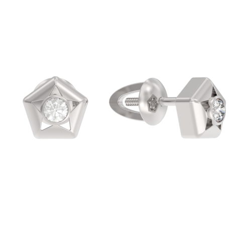 Серьги пусеты-гвоздики, Серебро 925, 1040302-01110