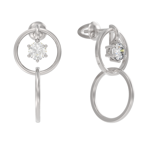 Серьги пусеты-гвоздики, Серебро 925, 1047102-01210