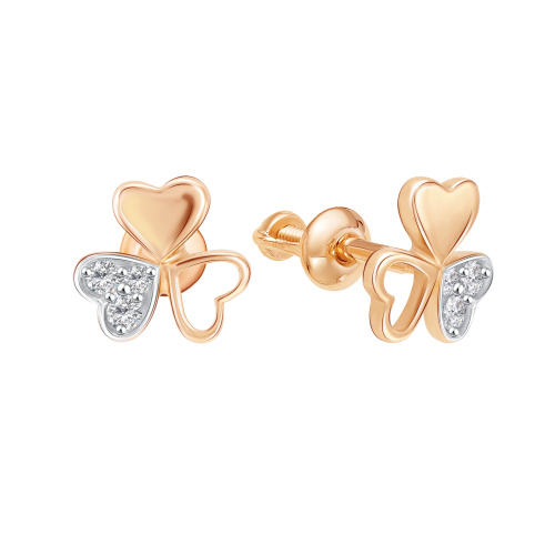 Серьги пусеты-гвоздики, Золото 585, 04-62-0141-00