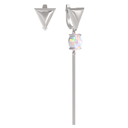 Серьги, Серебро 925, Опал 1037692-01210-O