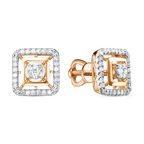Серьги пусеты-гвоздики, Золото 585, С03108-120