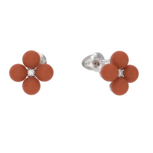 Серьги пусеты-гвоздики, Серебро 925, 1050002-01110-K