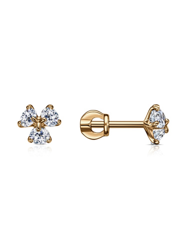 Серьги пусеты-гвоздики, Золото 585, С130-3275