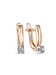 Серьги, Золото 585, Фианит 2060203