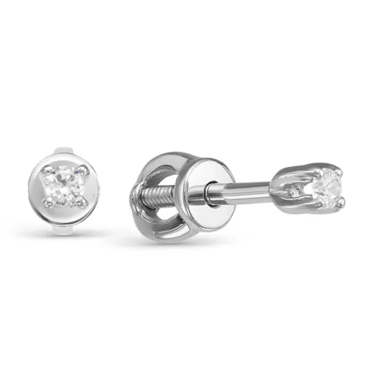 Серьги пусеты-гвоздики, Золото 585, 2-318-103Б