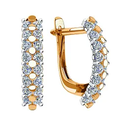 Серьги, Золото 585, Фианит 01-218388