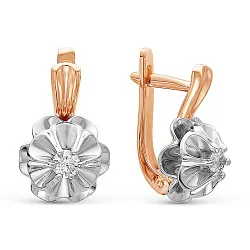 Серьги, Золото 585, Бриллиант 64010089