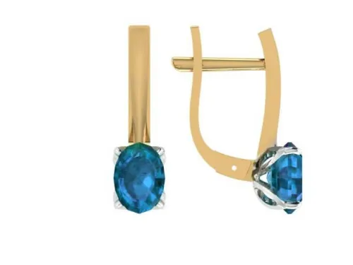 Серьги, Золото 585, С124-7027ТЛ