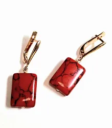 Серьги, Серебро 925, Коралл 8225п-с
